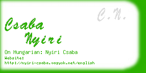 csaba nyiri business card